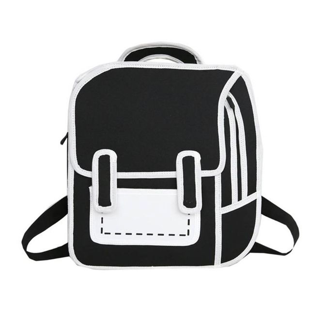 Mochila de dibujo 2D de moda unisex