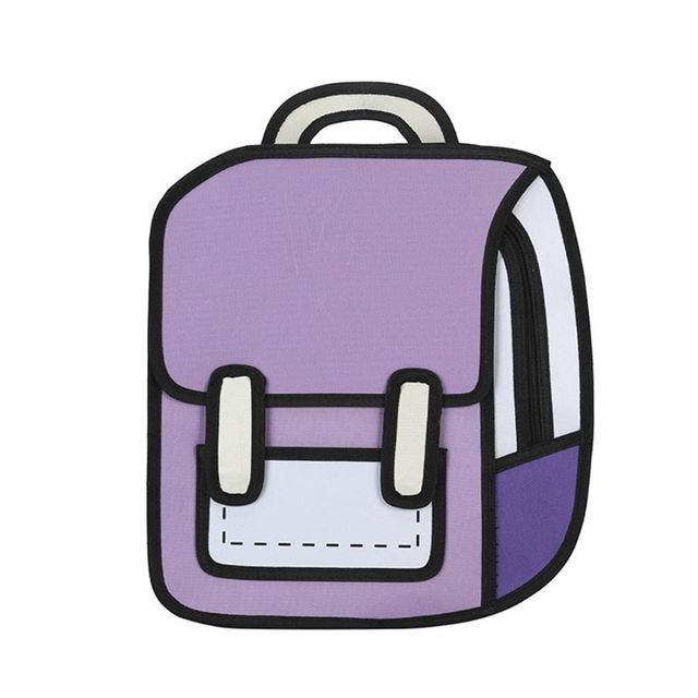 Mochila de dibujo 2D de moda unisex