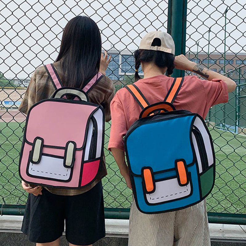 Mochila de dibujo 2D de moda unisex